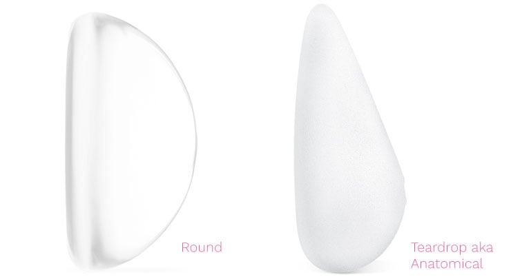 Two Popular Breast Implant Shapes: Round and Teardrop - Who Are